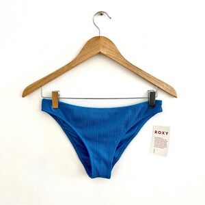 Roxy | Aruba Moderate Bikini Bottoms | Blue | Size: Medium (M)